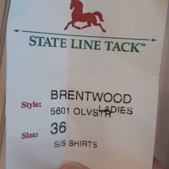 Stateline Tack show shirt cotton size small new with tags - Picture 5 of 5
